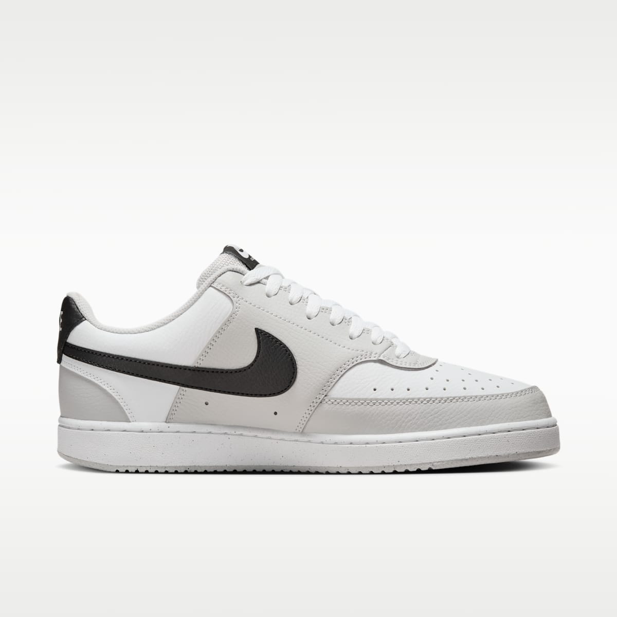 Nike Court Vision Low Men's Shoes - Grey Fog/White/Black - Image 3