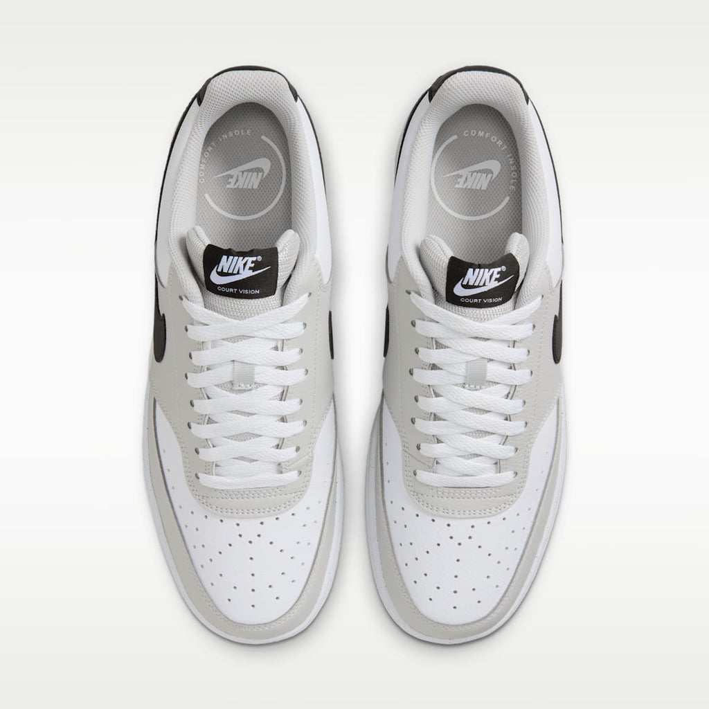 Nike Court Vision Low Men's Shoes - Grey Fog/White/Black - Image 4