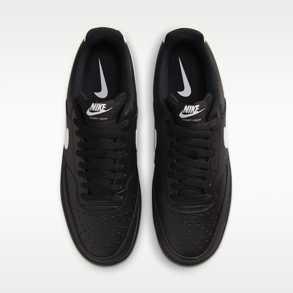 Nike Court Vision Low Men's Shoes - Black/Black/White - Image 4