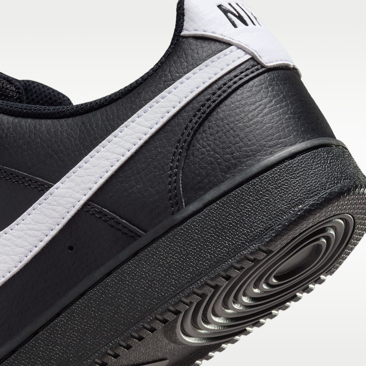 Nike Court Vision Low Men's Shoes - Black/Black/White - Image 8