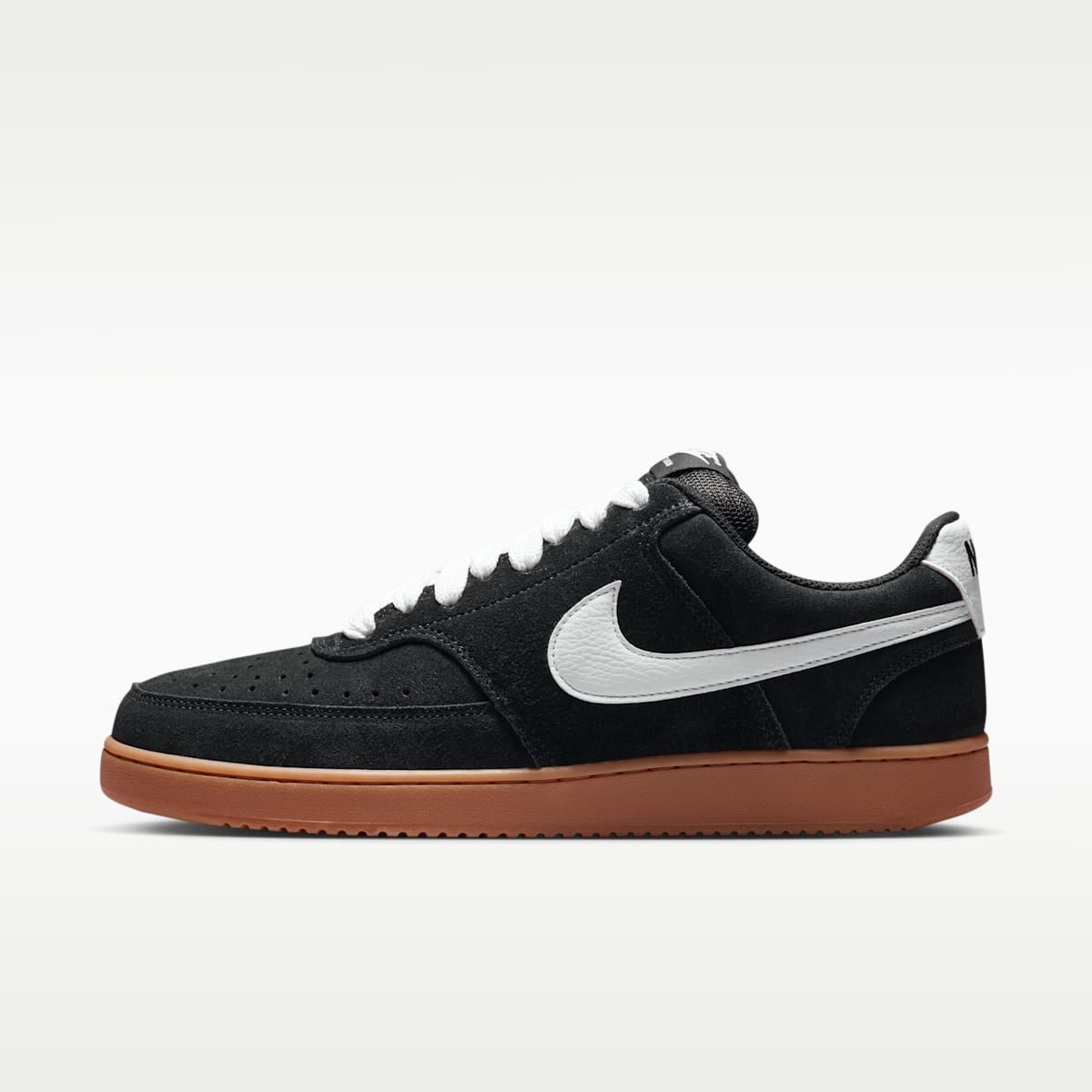 Nike Court Vision Low FL Men's Shoes - Black/Gum Medium Brown/White - Image 1