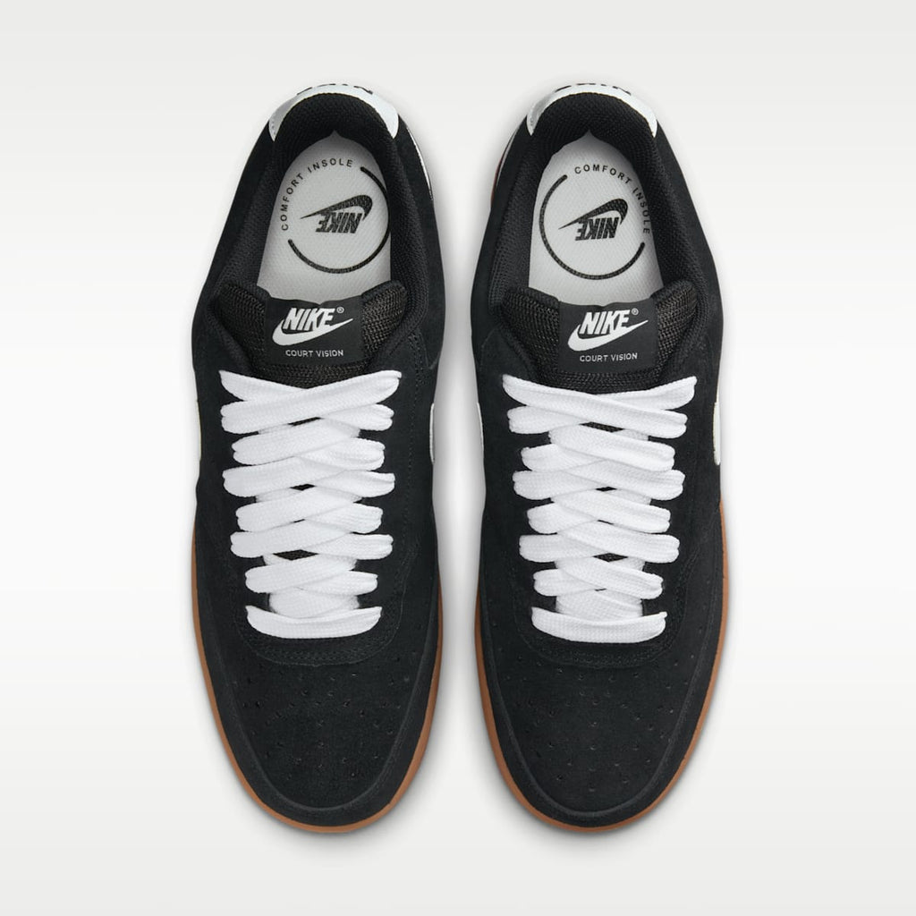 Nike Court Vision Low FL Men's Shoes - Black/Gum Medium Brown/White - Image 4