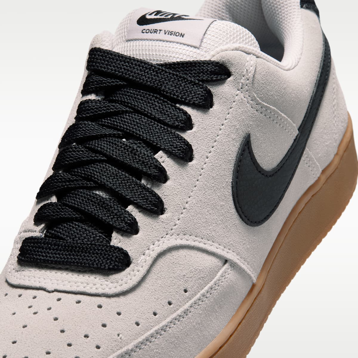 Nike Court Vision Low FL Men's Shoes - Vast Grey/Gum Medium Brown/Black - Image 7