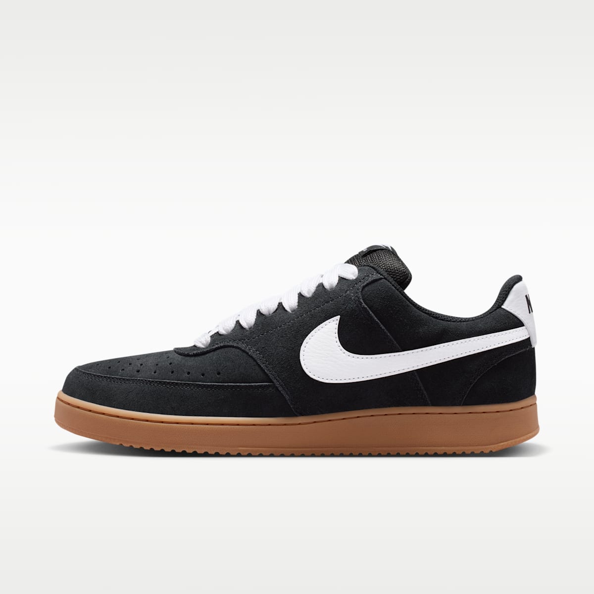 Nike Court Vision Low Men's Shoes - Black/Gum Medium Brown/White - Image 1