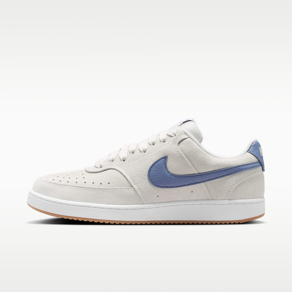 Nike Court Vision Low Men's Shoes - Vast Grey/White/Gum Medium Brown/Diffused Blue - Image 1