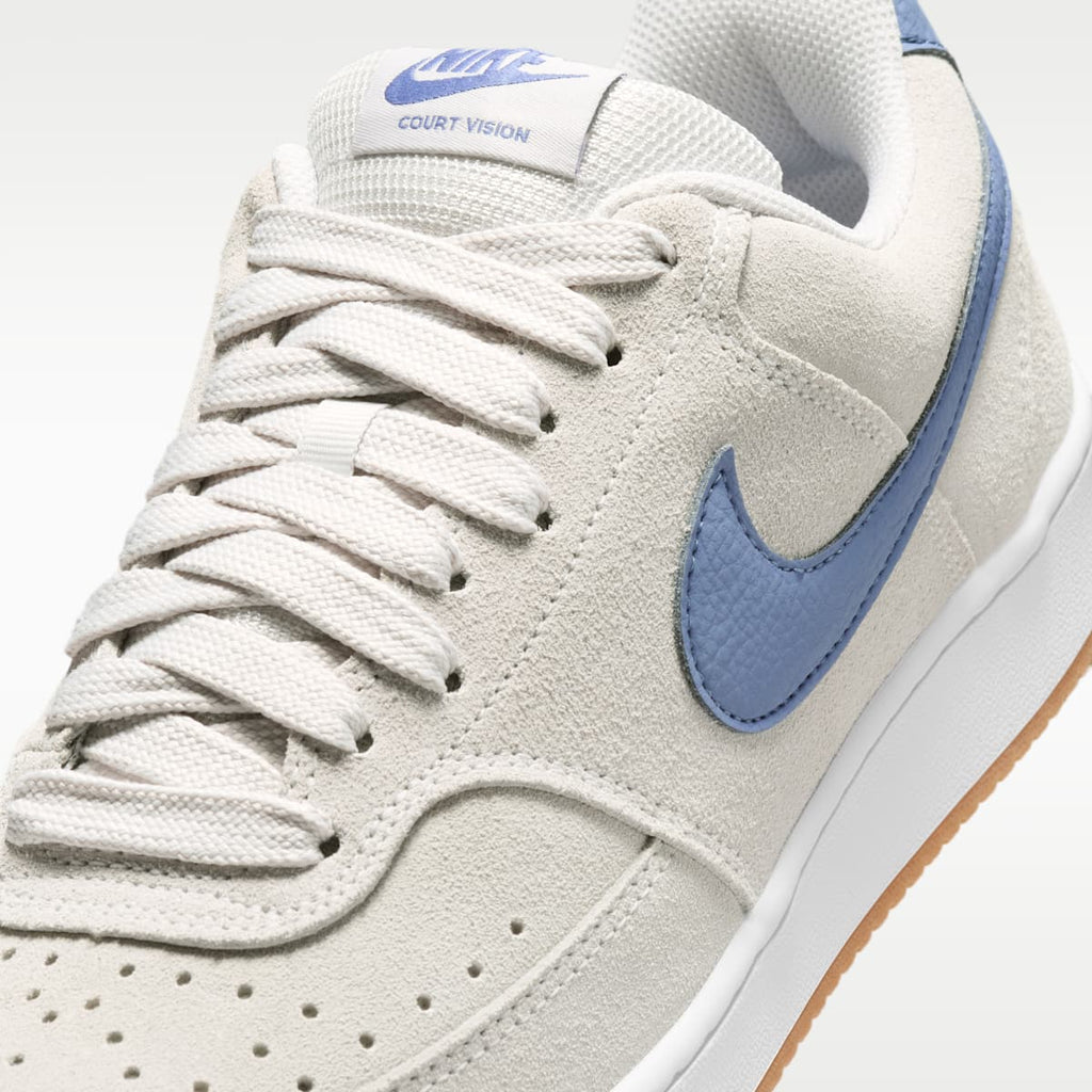 Nike Court Vision Low Men's Shoes - Vast Grey/White/Gum Medium Brown/Diffused Blue - Image 7