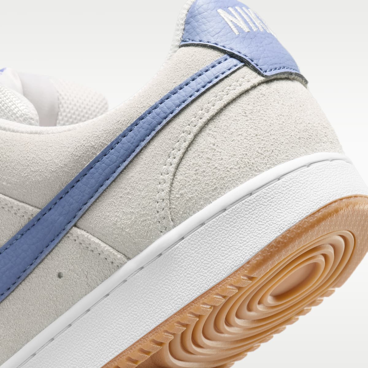 Nike Court Vision Low Men's Shoes - Vast Grey/White/Gum Medium Brown/Diffused Blue - Image 8