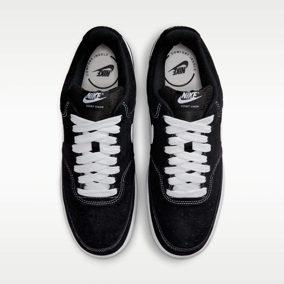 Nike Court Vision Low FL Men's Shoes - Black/White - Image 4