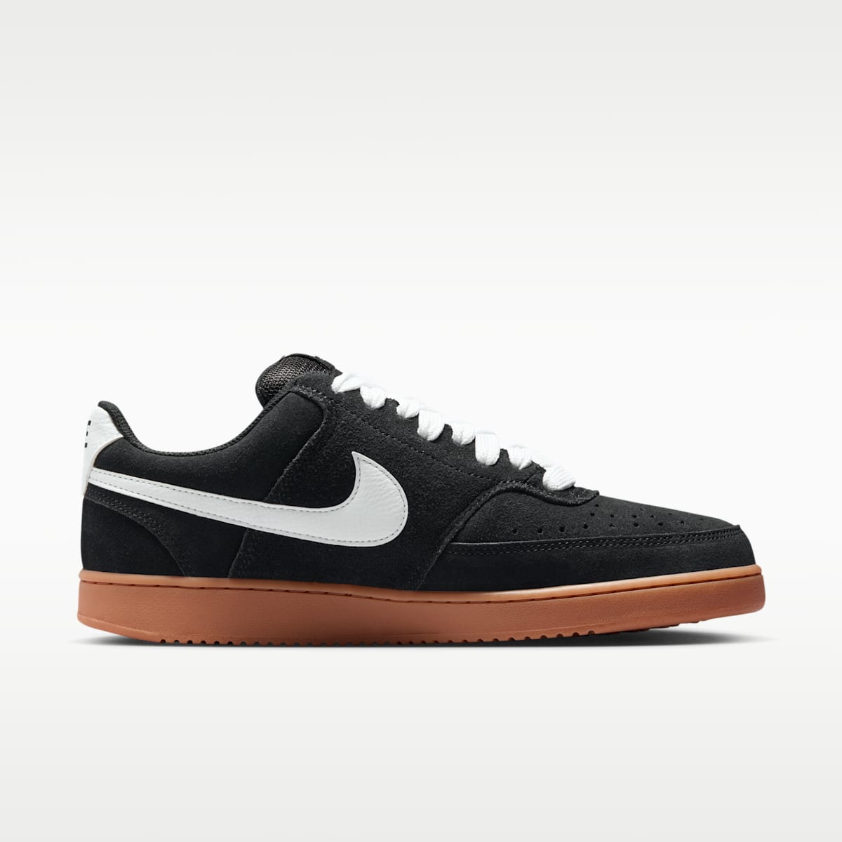 Nike Court Vision Low FL Men's Shoes - Black/Gum Medium Brown/White - Image 3