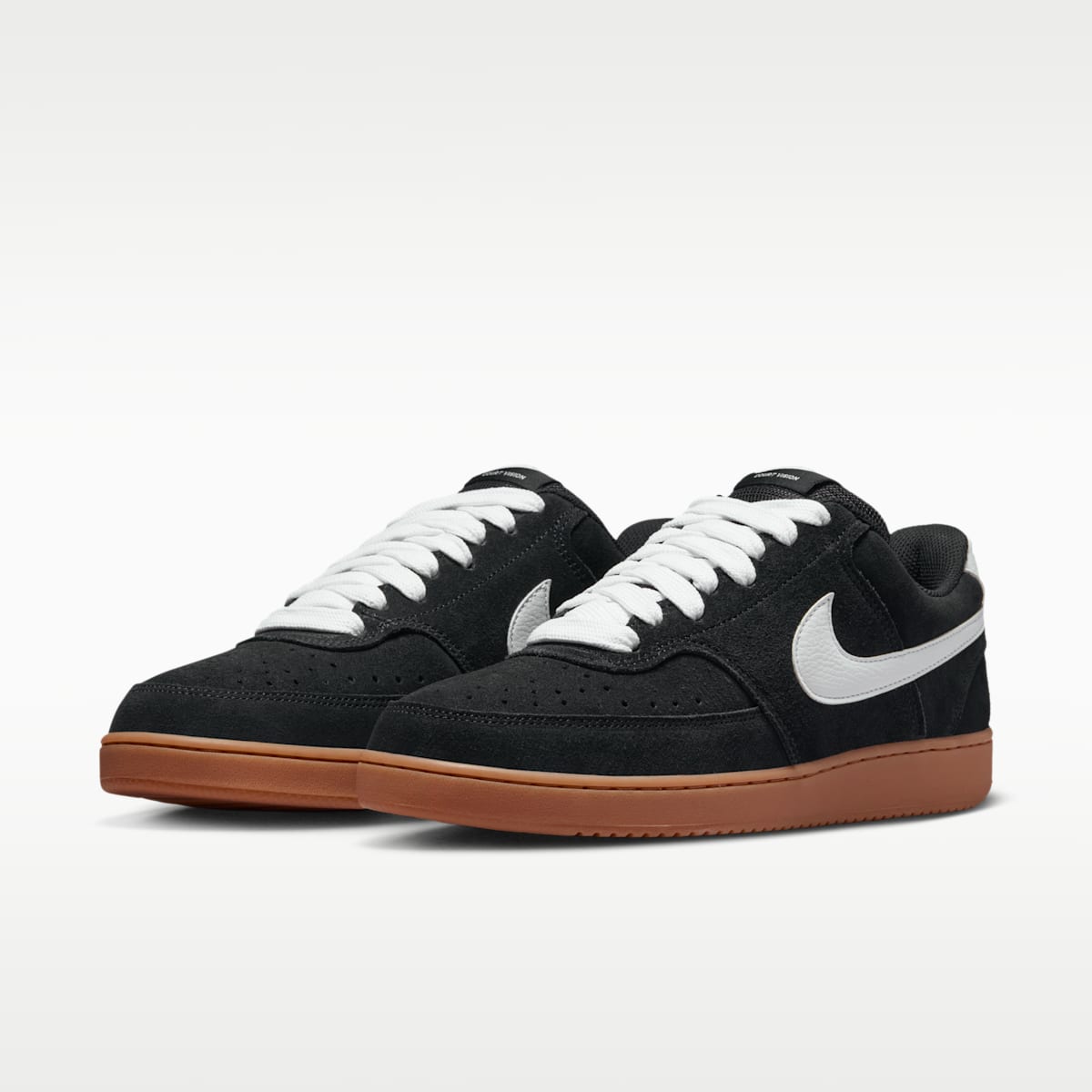 Nike Court Vision Low FL Men's Shoes - Black/Gum Medium Brown/White - Image 5