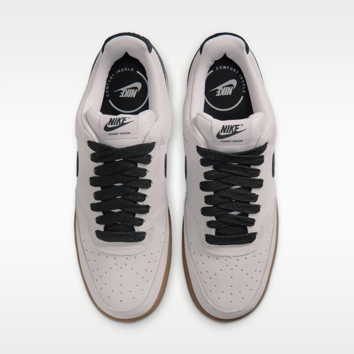 Nike Court Vision Low FL Men's Shoes - Vast Grey/Gum Medium Brown/Black - Image 4