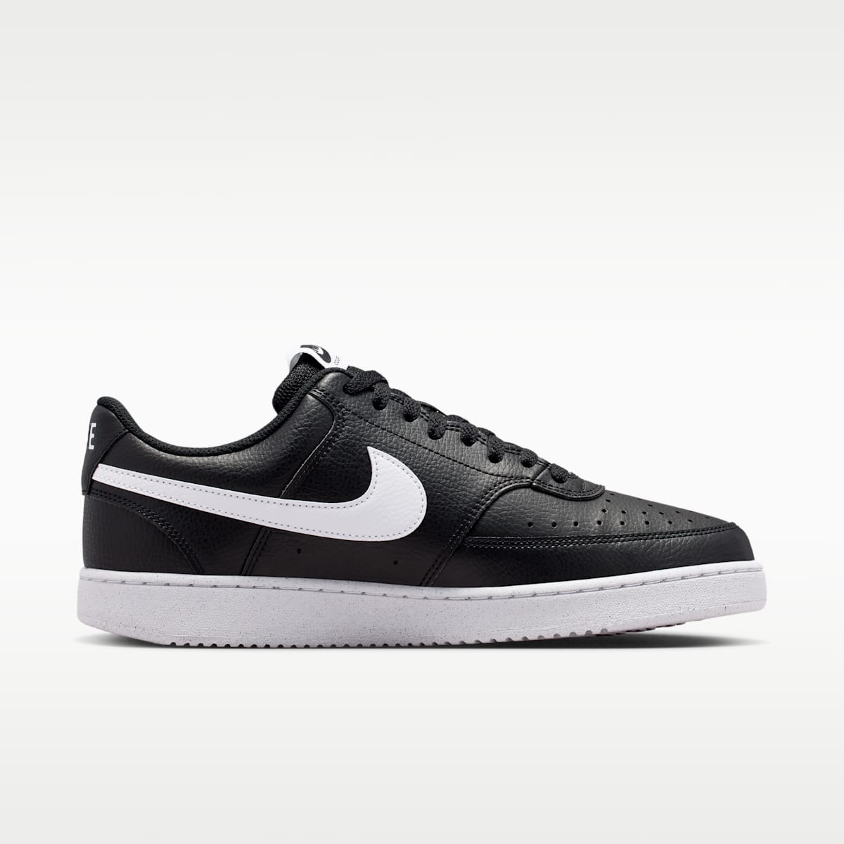 Nike Court Vision Low Next Nature Men's Shoes - Black/Black/White - Image 3