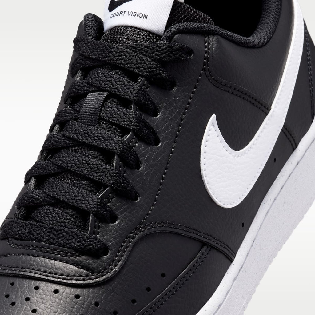 Nike Court Vision Low Next Nature Men's Shoes - Black/Black/White - Image 7