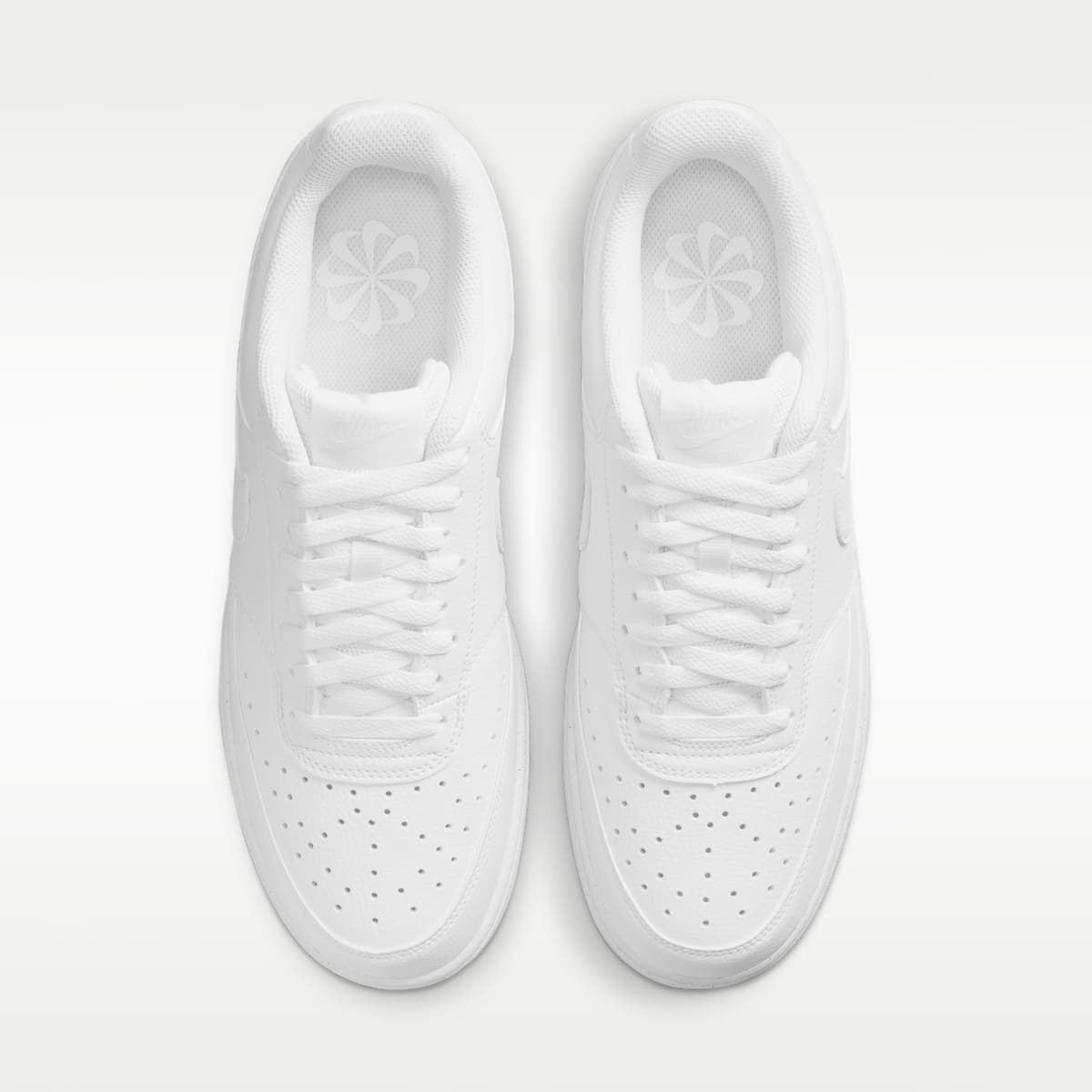 Nike Court Vision Low Next Nature Men's Shoes - White/White/White - Image 4