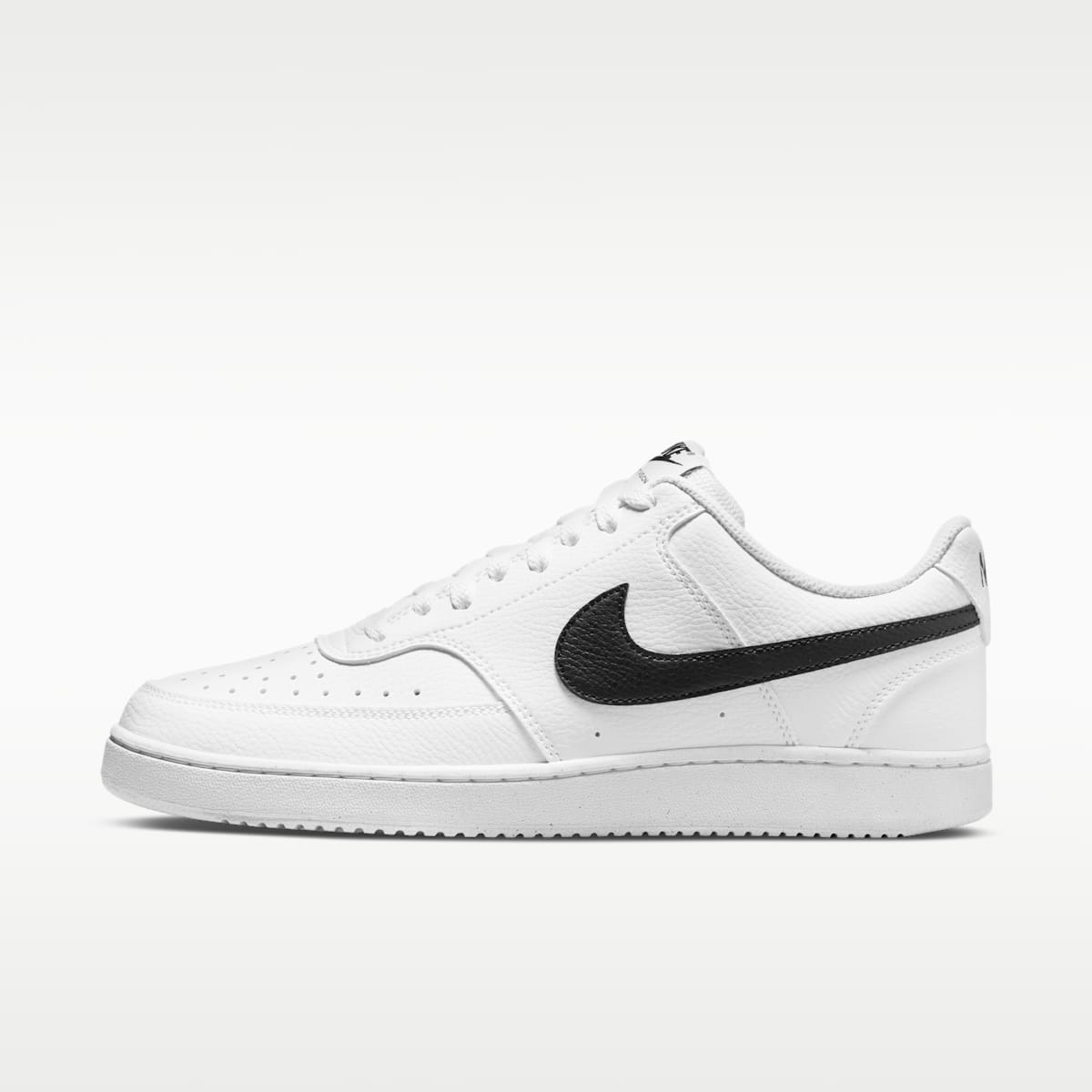 Nike Court Vision Low Next Nature Men's Shoes - White/White/Black - Image 1