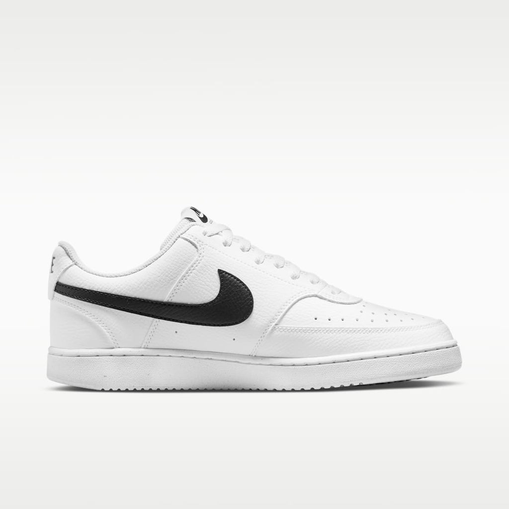 Nike Court Vision Low Next Nature Men's Shoes - White/White/Black - Image 3