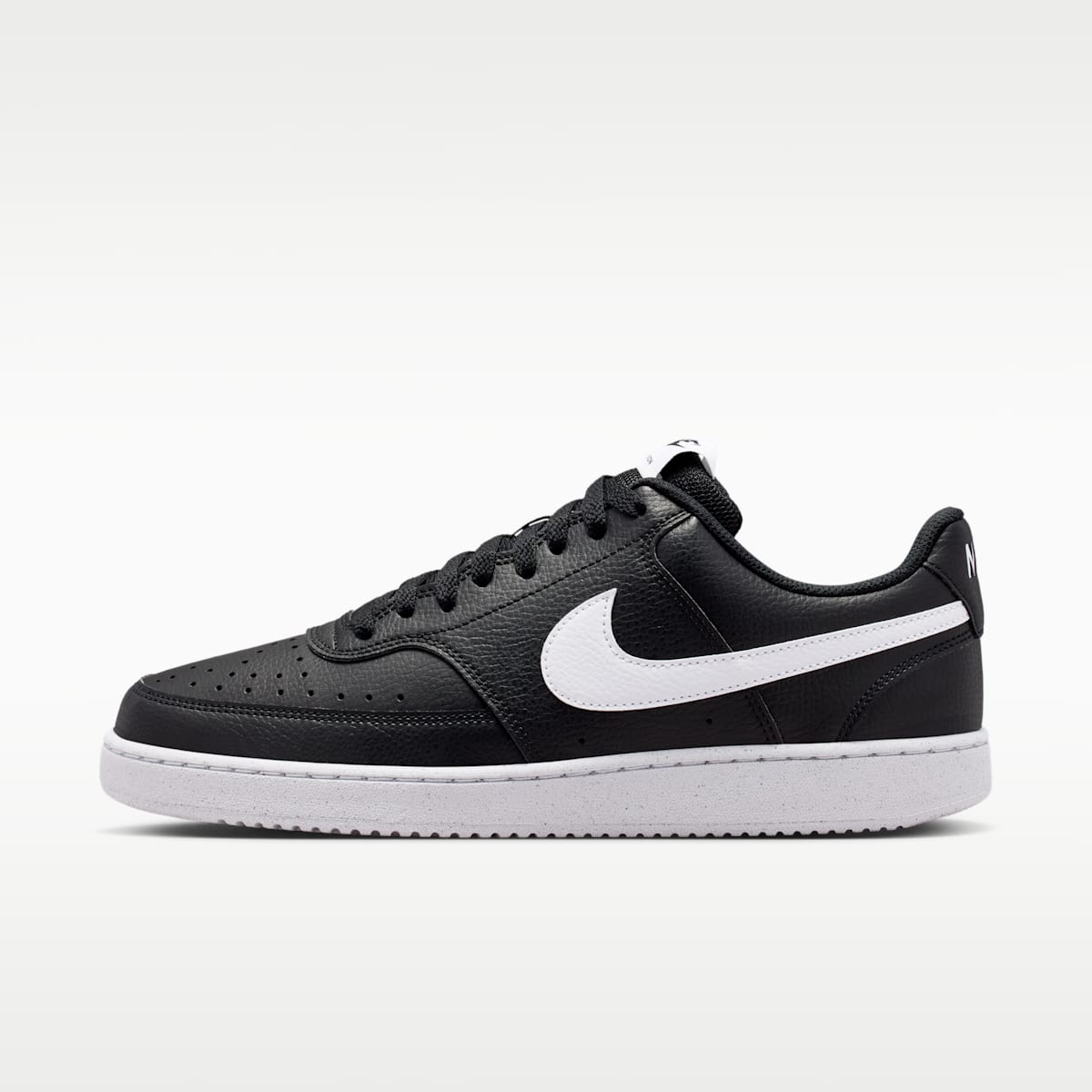 Nike Court Vision Low Next Nature Men's Shoes - Black/Black/White - Image 1