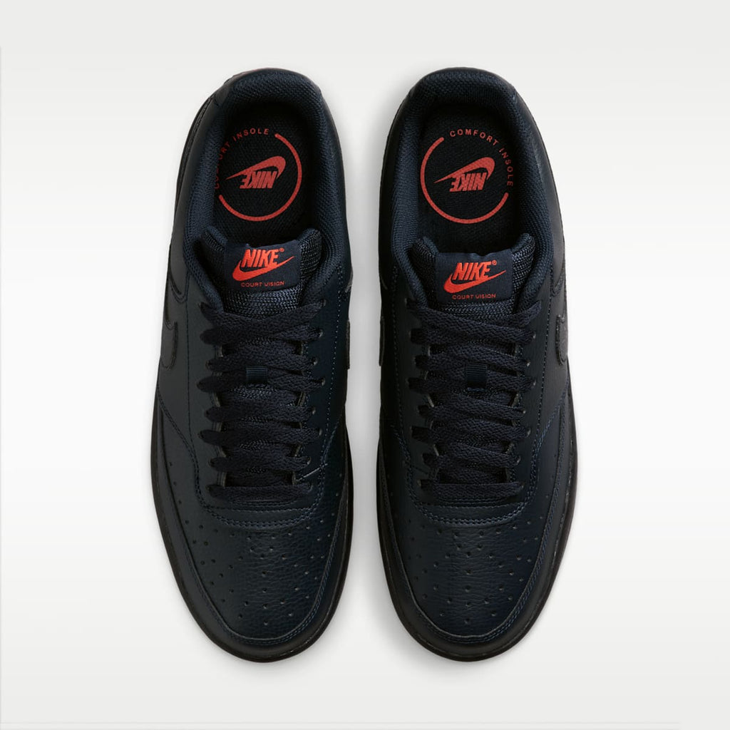 Nike Court Vision Low Next Nature Men's Shoes - Dark Obsidian/Picante Red/Dark Obsidian - Image 4