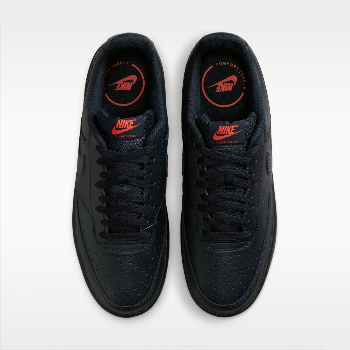 Nike Court Vision Low Next Nature Men's Shoes - Dark Obsidian/Picante Red/Dark Obsidian - Image 4