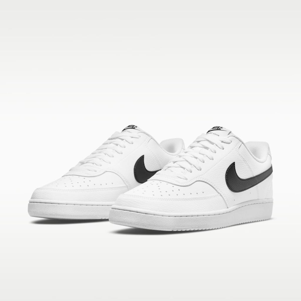 Nike Court Vision Low Next Nature Men's Shoes - White/White/Black - Image 5
