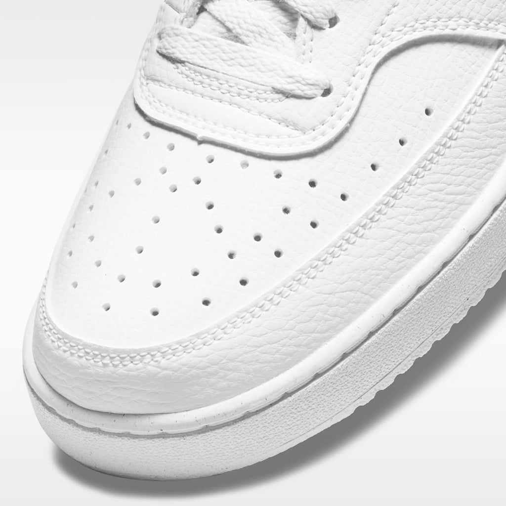 Nike Court Vision Low Next Nature Men's Shoes - White/White/Black - Image 7