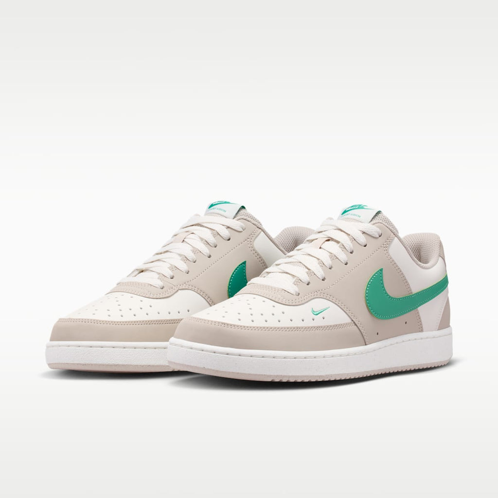 Nike Court Vision Low Men's Shoes - Sail/Cream II/Emerald Green - Image 5