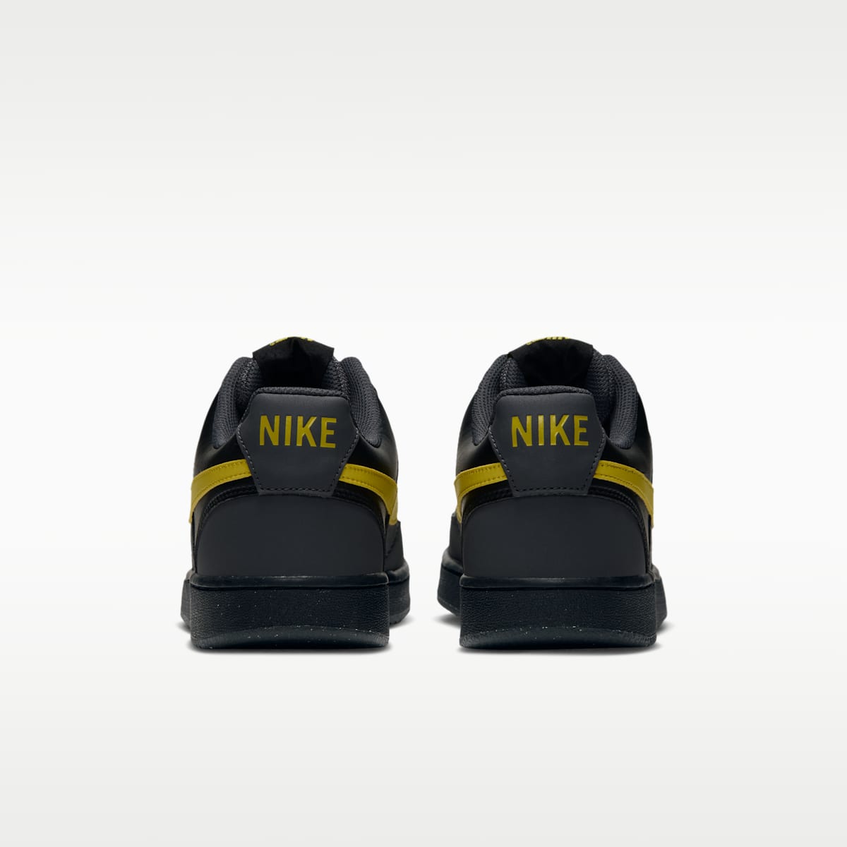 Nike Court Vision Low Men's Shoes - Dark Smoke Grey/Black/Chrome Yellow - Image 6