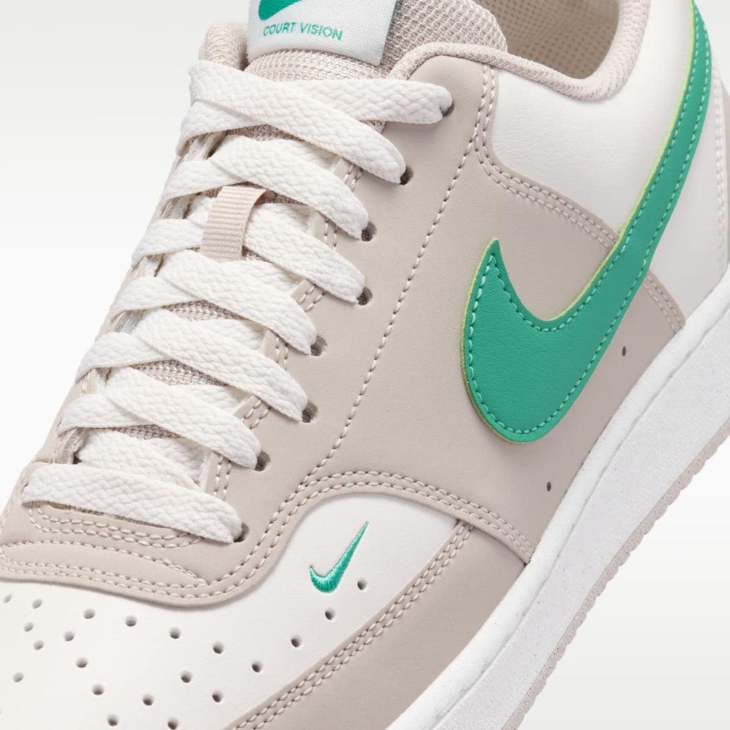 Nike Court Vision Low Men's Shoes - Sail/Cream II/Emerald Green - Image 7