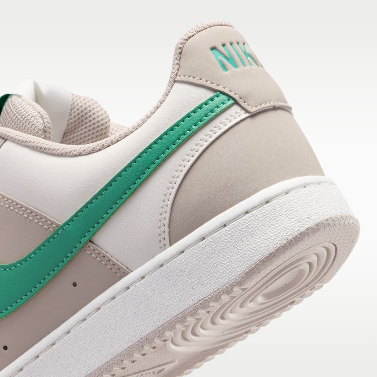 Nike Court Vision Low Men's Shoes - Sail/Cream II/Emerald Green - Image 8