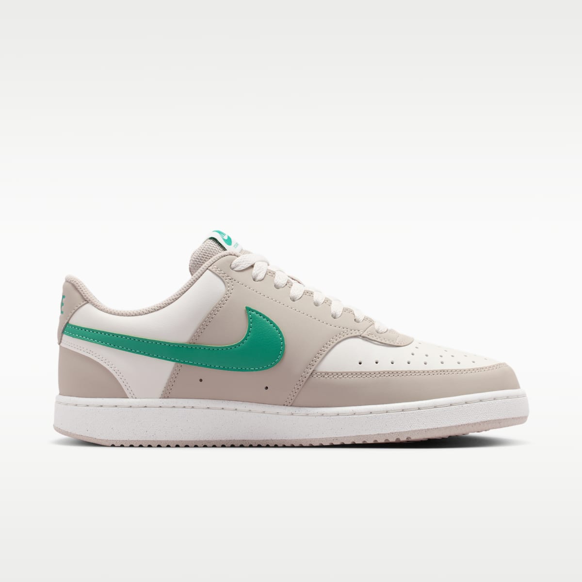 Nike Court Vision Low Men's Shoes - Sail/Cream II/Emerald Green - Image 3