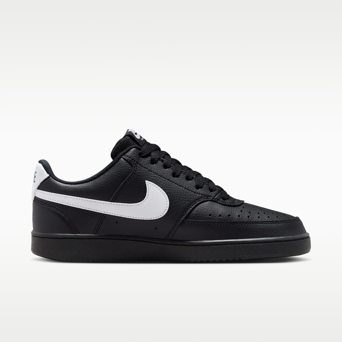 Nike Court Vision Low Men's Shoes - Black/Black/White - Image 3
