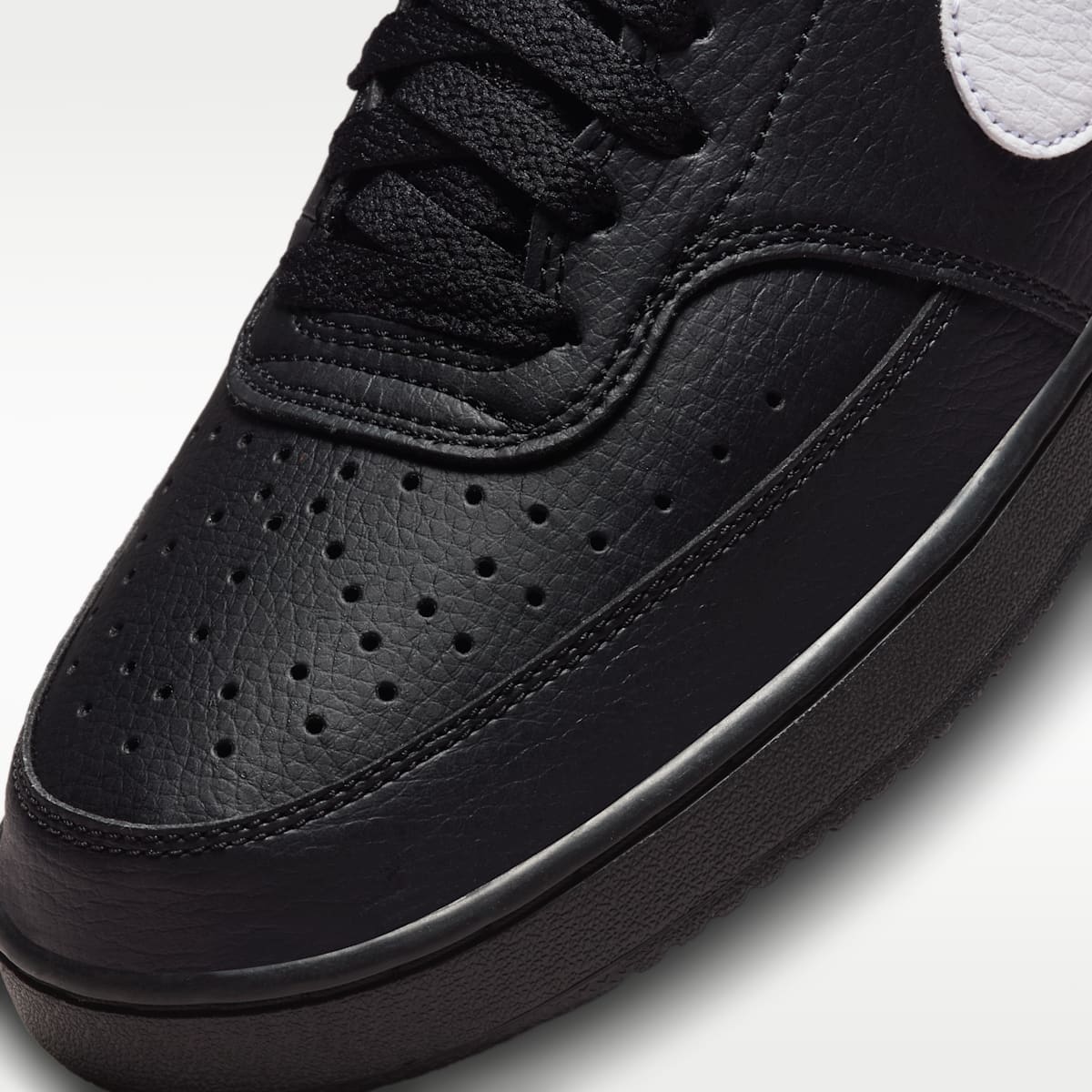 Nike Court Vision Low Men's Shoes - Black/Black/White - Image 7