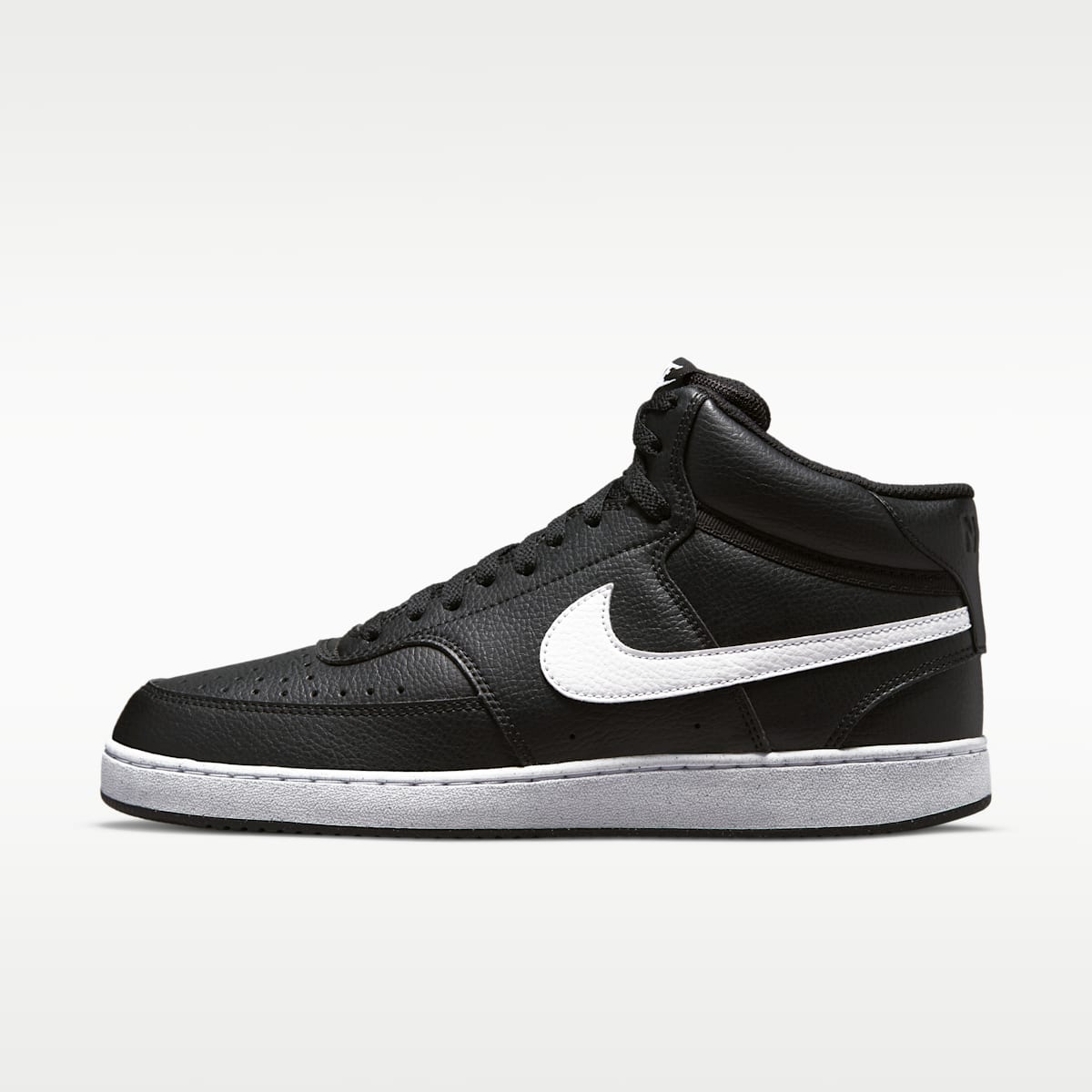 Nike Court Vision Mid Next Nature Men's Shoes - Black/Black/White - Image 1