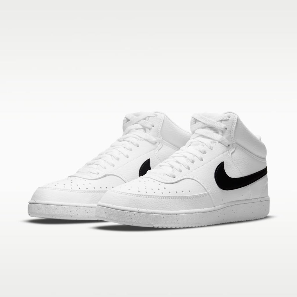 Nike Court Vision Mid Next Nature Men's Shoes - White/White/Black - Image 5