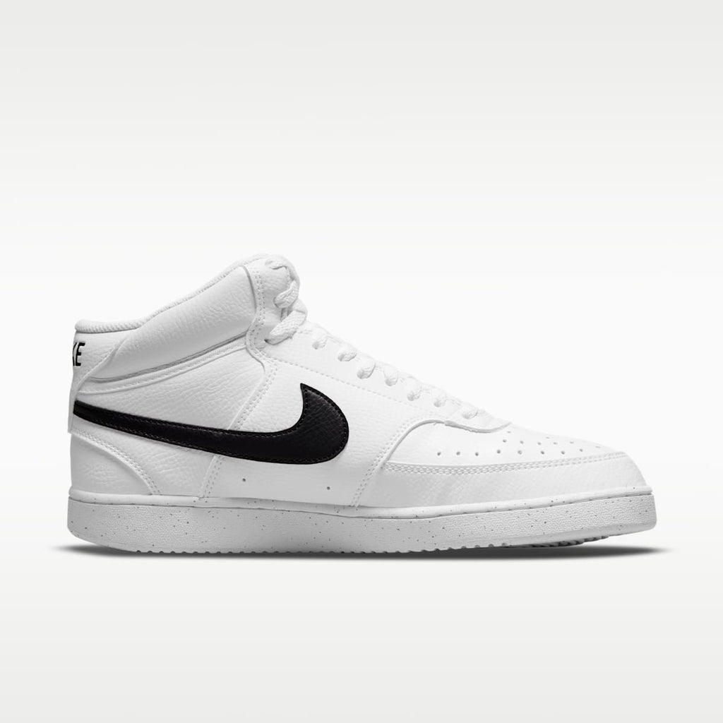 Nike Court Vision Mid Next Nature Men's Shoes - White/White/Black - Image 3