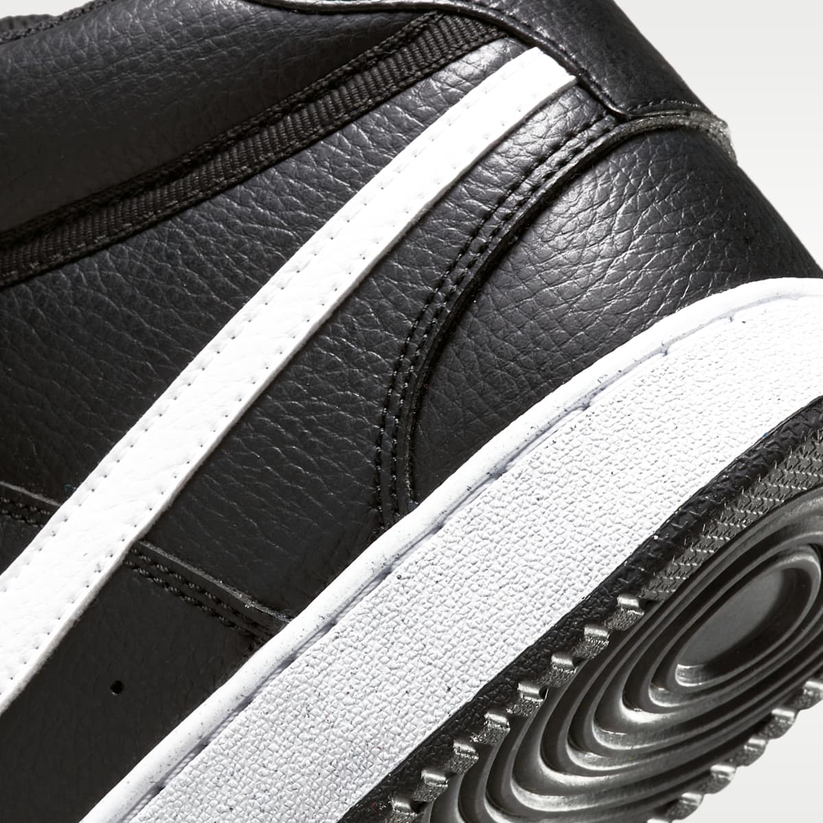 Nike Court Vision Mid Next Nature Men's Shoes - Black/Black/White - Image 9