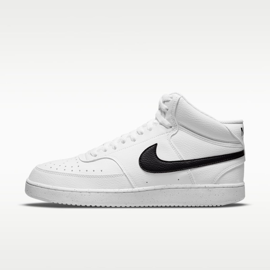 Nike Court Vision Mid Next Nature Men's Shoes - White/White/Black - Image 1