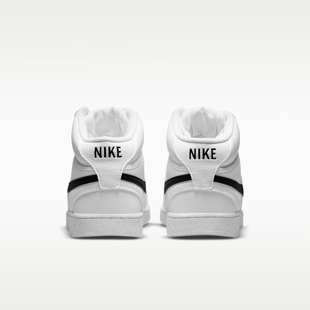 Nike Court Vision Mid Next Nature Men's Shoes - White/White/Black - Image 6