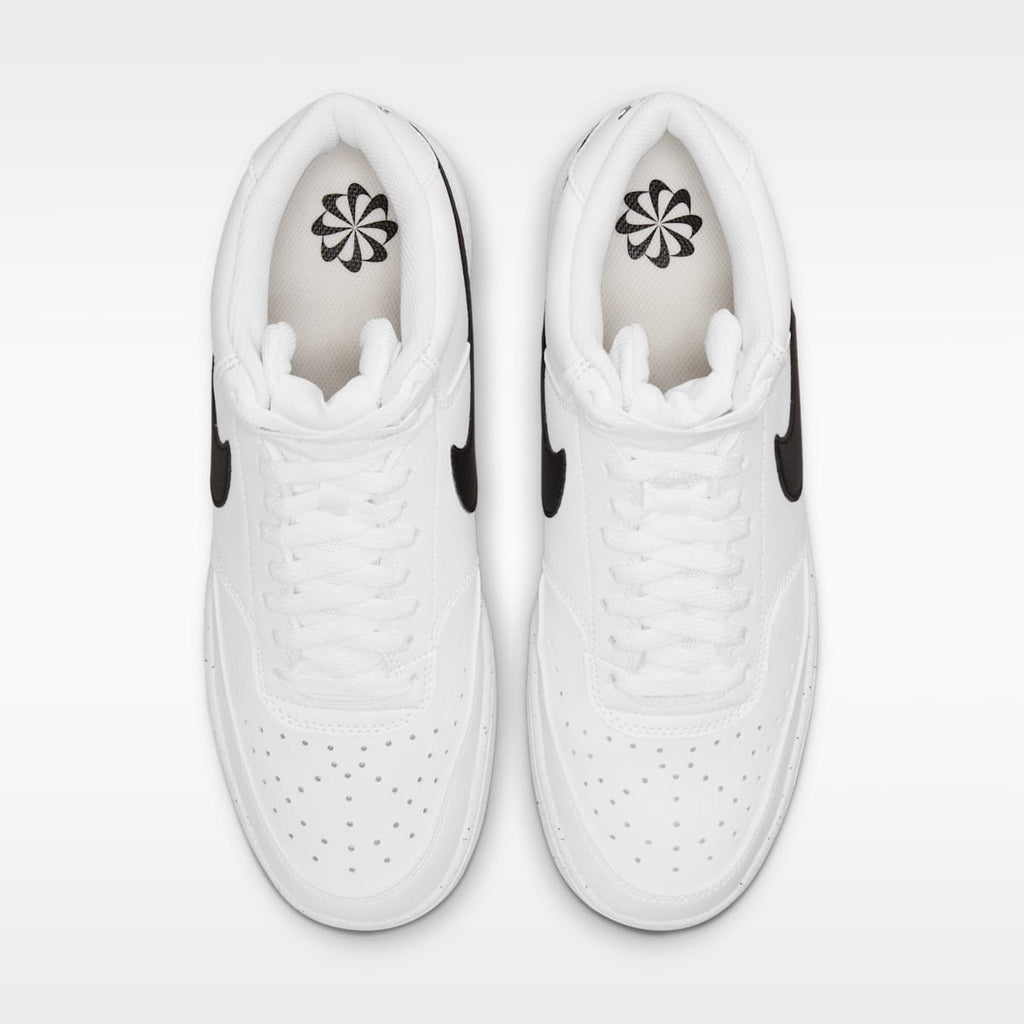 Nike Court Vision Mid Next Nature Men's Shoes - White/White/Black - Image 4