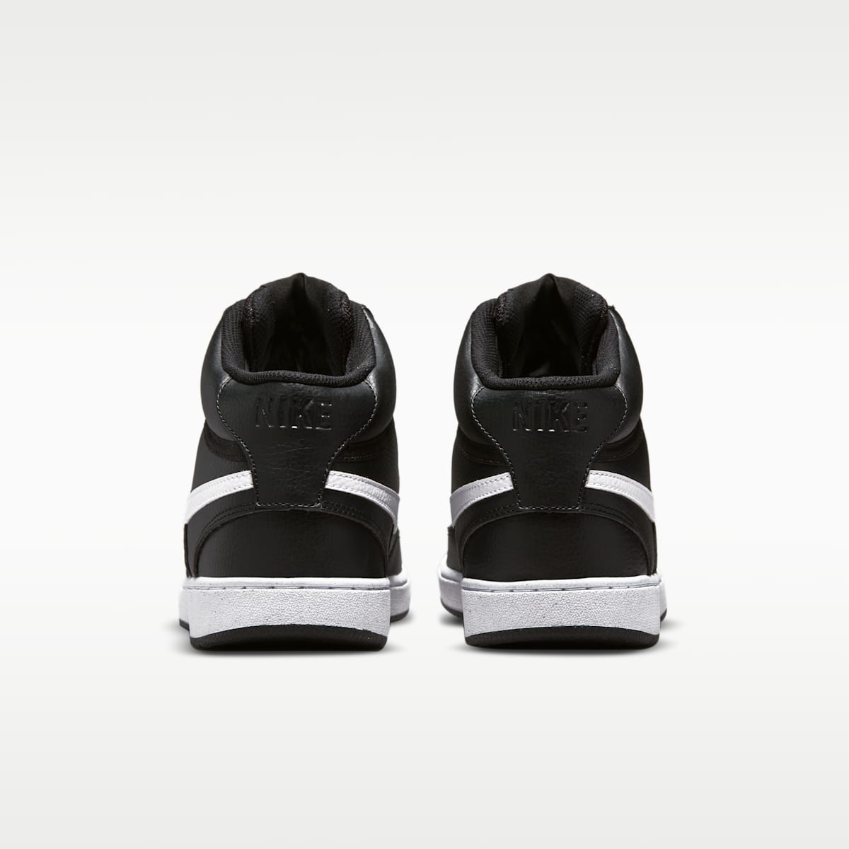 Nike Court Vision Mid Next Nature Men's Shoes - Black/Black/White - Image 7