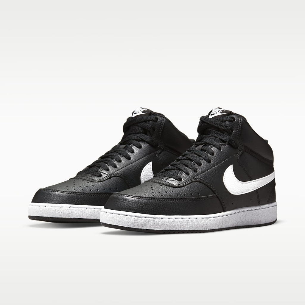 Nike Court Vision Mid Next Nature Men's Shoes - Black/Black/White - Image 6