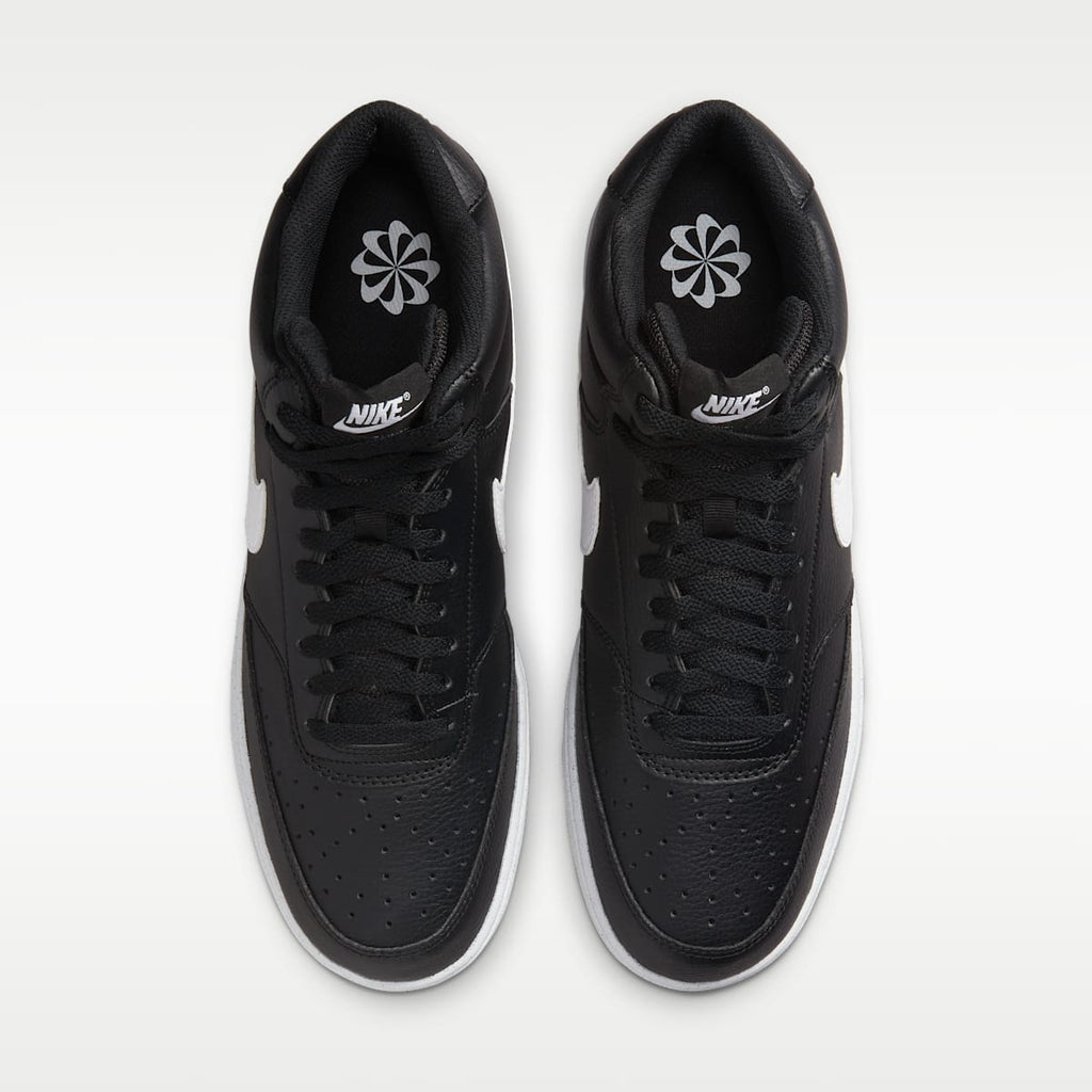 Nike Court Vision Mid Next Nature Men's Shoes - Black/Black/White - Image 5