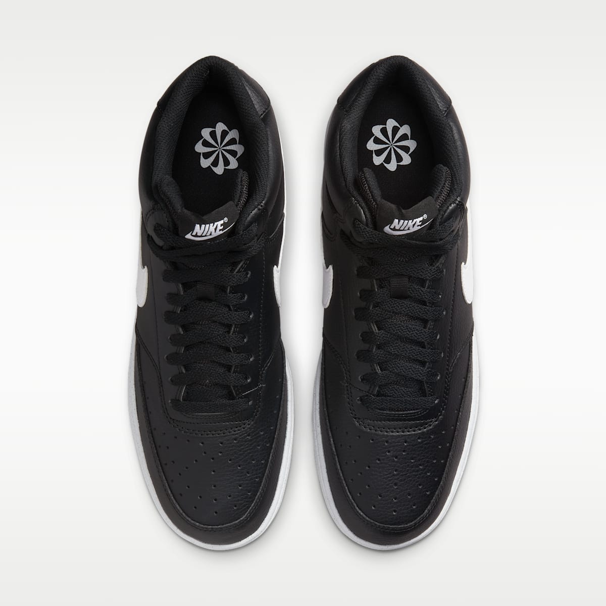 Nike Court Vision Mid Next Nature Men's Shoes - Black/Black/White - Image 5