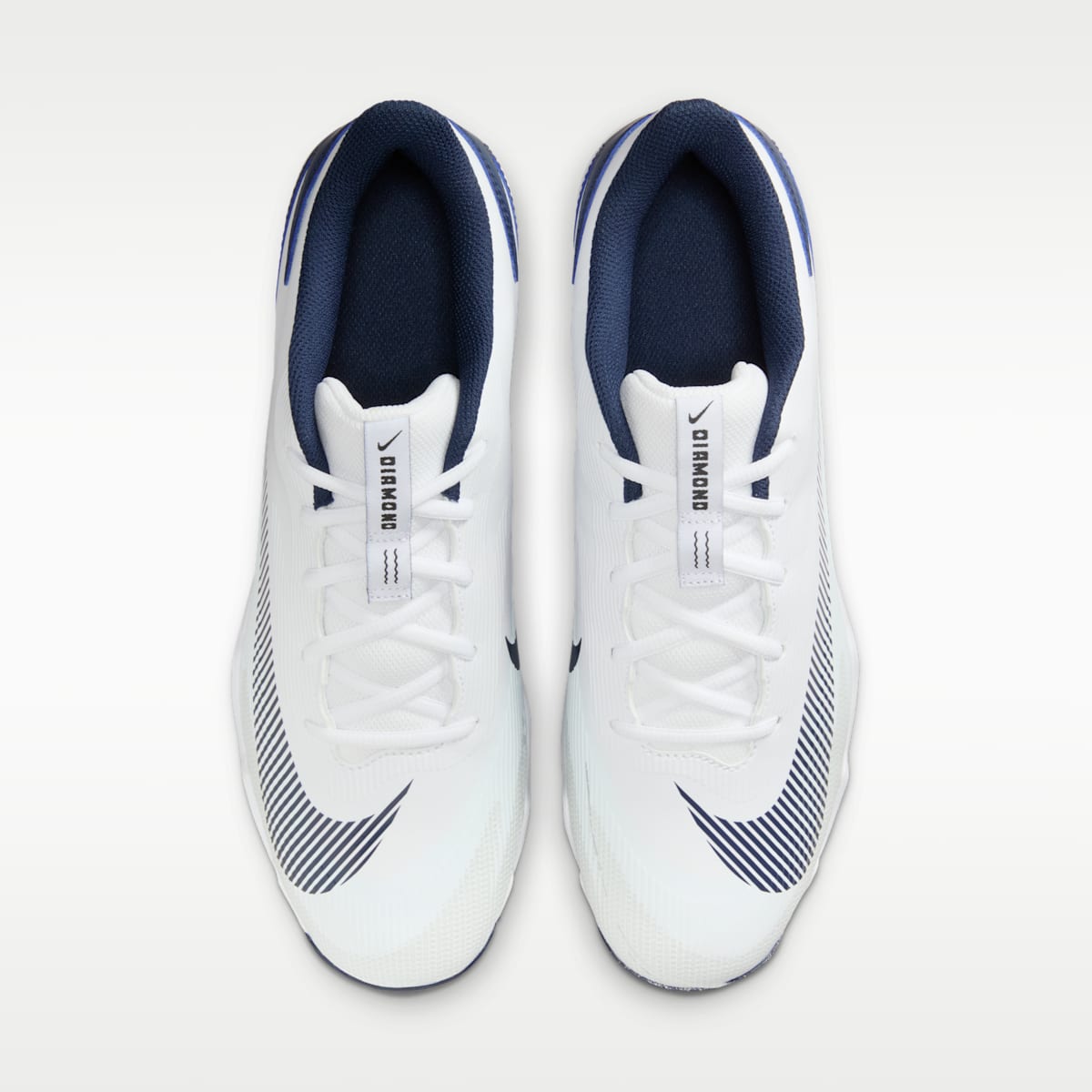 Nike Diamond Clutch Baseball Cleats - White/College Navy/Obsidian/Black - Image 4