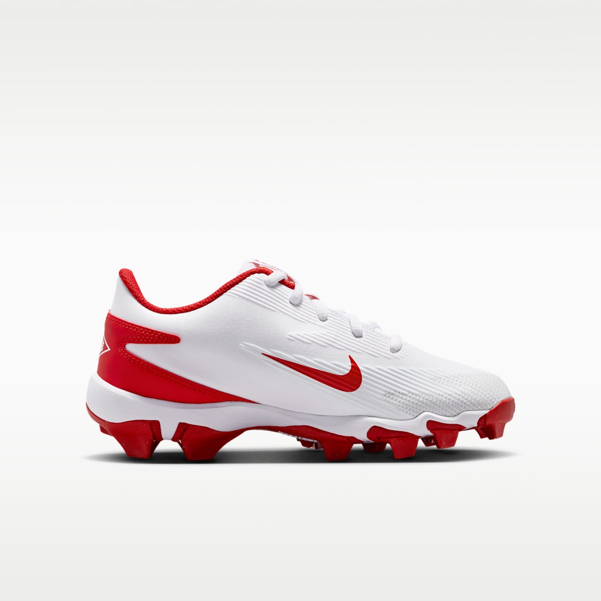 Nike Diamond Clutch Big Kids' Baseball Cleats - White/Gym Red/Phantom/University Red