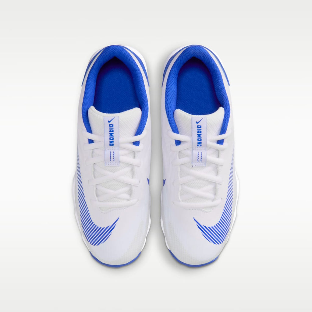 Nike Diamond Clutch Big Kids' Baseball Cleats - White/Old Royal/Phantom/Hyper Royal