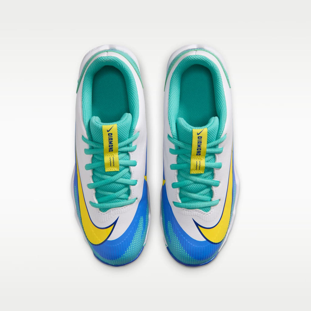 Nike Diamond Clutch Big Kids' Baseball Cleats - Washed Teal/Light Racer Blue/Old Royal/Sonic Yellow