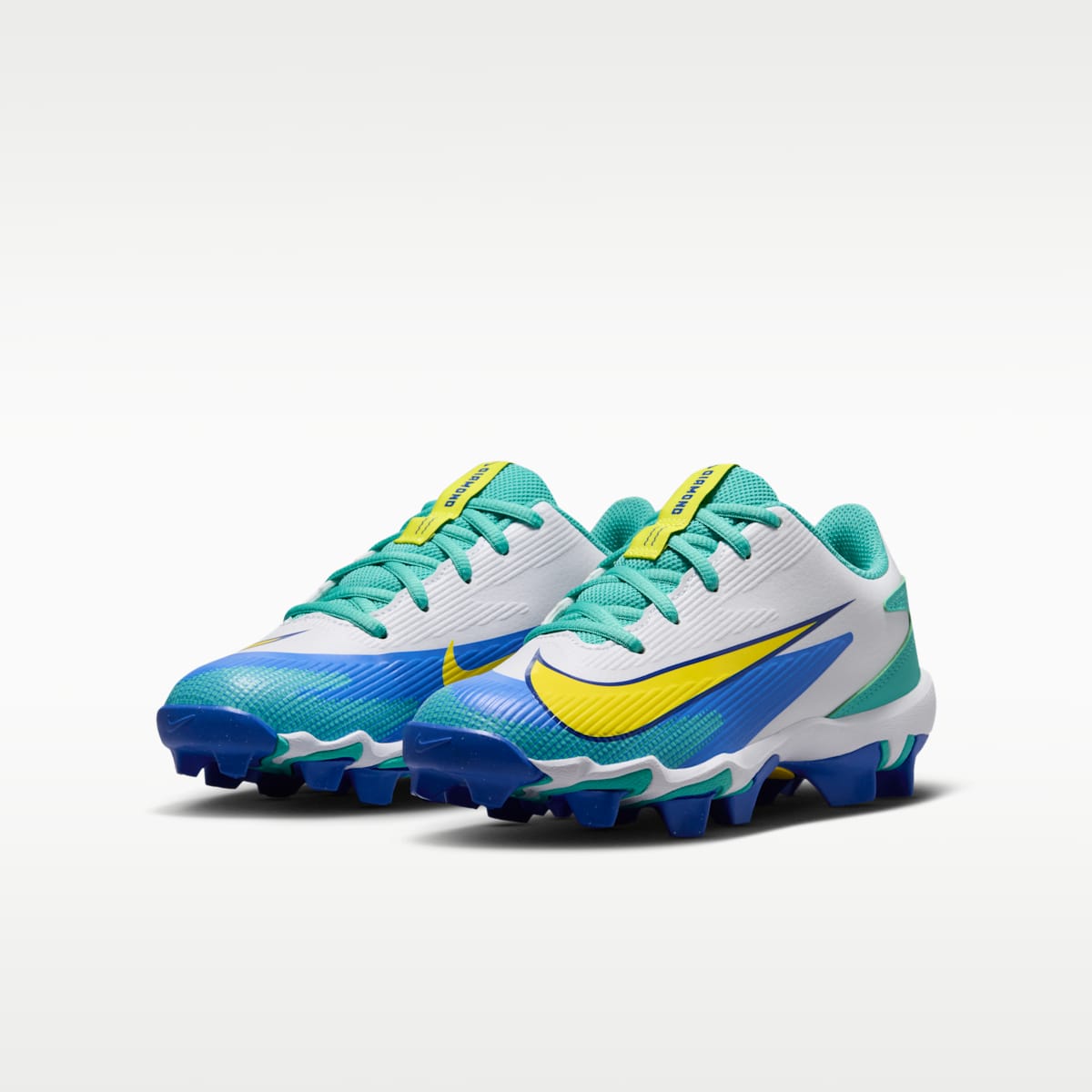 Nike Diamond Clutch Big Kids' Baseball Cleats - Washed Teal/Light Racer Blue/Old Royal/Sonic Yellow