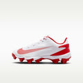 Nike Diamond Clutch Big Kids' Baseball Cleats - White/Gym Red/Phantom/University Red