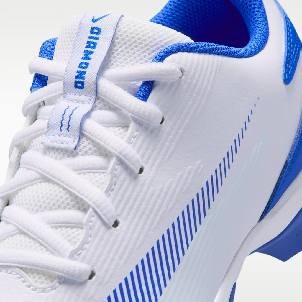 Nike Diamond Clutch Big Kids' Baseball Cleats - White/Old Royal/Phantom/Hyper Royal